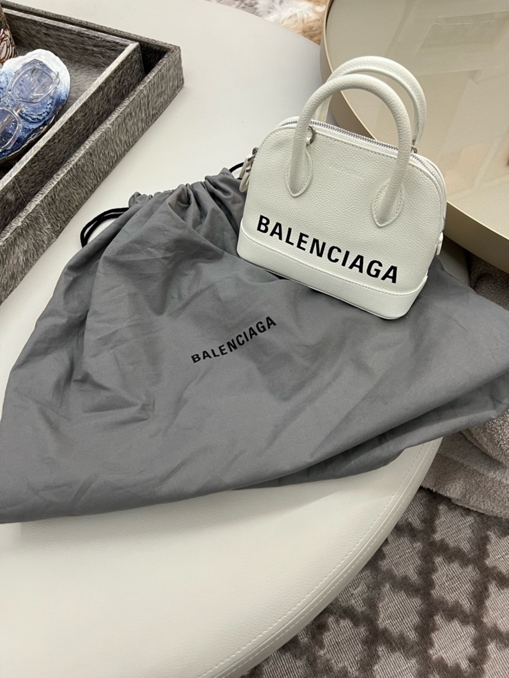 Balenciaga Logo Ville Bag.